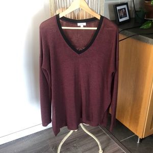 Burgundy knit aritzia sweater